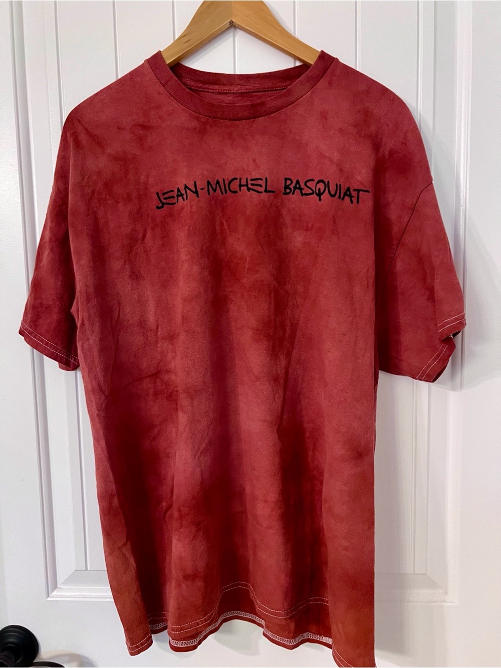 Urban Outfitters Red Jean-Michel Basquiat Short Sleeve Tee